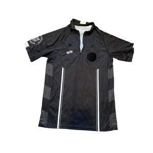 Official Sports USSF Soccer Jersey Men's Medium Short Sleeve Black Futbol Polo